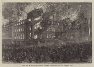 Gran Incendio en los Edificios del Intercambio Central, Newcastle-on-Tyne de Sir John Charles Robinson
